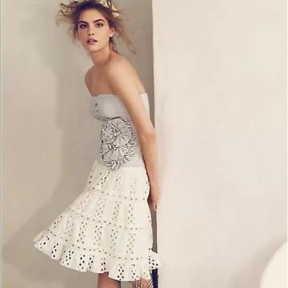 Anna Sui for Anthropologie | Airy Eyelet Skirt (Size S)